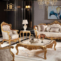 Canapé de style antique pour salon, ensembles de canapés de luxe de style européen, meubles de style classique turc
