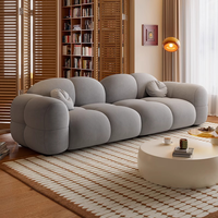 Ensemble de canapé sectionnel inclinable capitonné compact JJY-053, deux places, design moderne, tissu rembourré en éponge, style crème, vente en gros