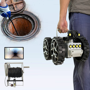 Kundenspezifische <span class=keywords><strong>CCTV</strong></span> 100 mm WIFI Mini-Rohrinspektions-Crawler-Roboter-Kamera, IP68 Wasserdicht, 100-200 Meter Kabel, APP-Software, Längenzählung - Product Image 6