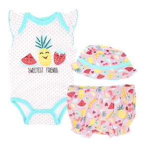 Ensemble de vêtements pour bébés garçons et filles, combinaison d'été en coton pour nouveau-nés, vente en gros - Product Image 3