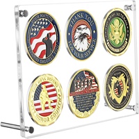 Acrylique épaissi défi pièce présentoir Transparent pièce Protection conteneur boîte pour médaille Badge Collection maison magasin
