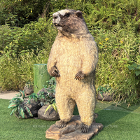 Statue de marmotte debout avec mouvements Modèle d'animaux animatroniques personnalisable