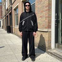 Sweat-shirts personnalisés OEM avec poches cachées, sweat-shirt à capuche zippé imprimé sur mesure, poche kangourou double couche, sweat-shirt à capuche avec poche cachée