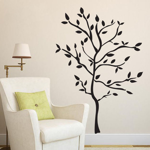 Adesivo <span class=keywords><strong>da</strong></span> parete in PVC ecologico con design astratto di rami d'albero, riutilizzabile, stampato con UV, decorazione per la casa, adesivo rimovibile. - Product Image 4