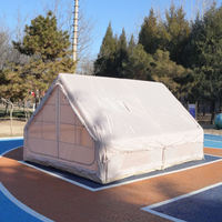 Tente pneumatique 2-3 personnes, imperméable, en tissu Oxford, portable, gonflage rapide, pour le backpacking, grande tente de camping gonflable