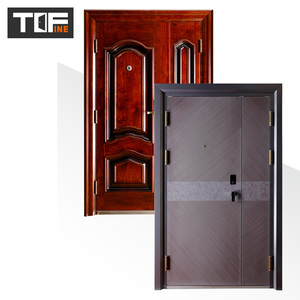 Bangladesh Crown Design Une <span class=keywords><strong>porte</strong></span> et demie <span class=keywords><strong>Porte</strong></span> en acier de sécurité insonorisée résistante à l'eau pour <span class=keywords><strong>entrée</strong></span> extérieure - Product Image 2