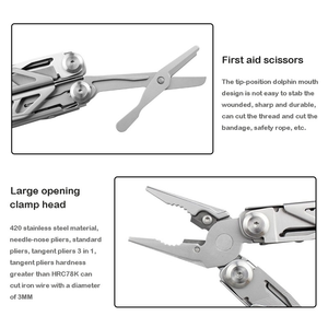 Çok aracı pense tel kesici çok fonksiyonlu pense cep pense kamp çok amaçlı taşınabilir katlanır açık endüstriyel OEM - Product Image 4