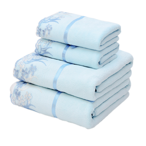 Asciugamano da bagno in microfibra di <span class=keywords><strong>pizzo</strong></span> ricamato di nuovo design di lusso con logo personalizzato - Product Image 5