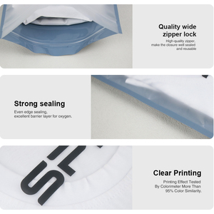 Quần áo Ziplock túi với một bên cửa sổ tùy chỉnh in ấn thương hiệu màu đen dây kéo túi - Product Image 5