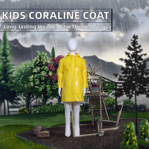 Halloween carnaval fiesta niños amarillo lluvia abrigo <span class=keywords><strong>Coraline</strong></span> niña disfraz para niños - Product Image 2