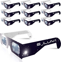 Lunettes d'éclipse solaire écologiques et recyclables avec logo personnalisé, étanches, durables et pliables pour les activités astronomiques