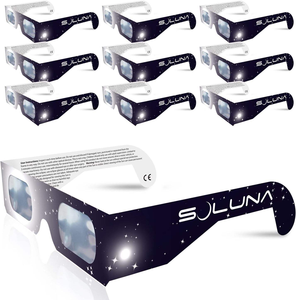 Lunettes d'éclipse solaire écologiques et recyclables avec logo personnalisé, étanches, durables et pliables pour les activités astronomiques - Product Image 5