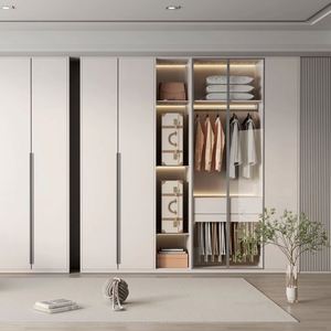 Armoires de chambre à coucher en bois modernes sur mesure, meubles de porte, salle à manger, salon, école, options personnalisables, Huipinju - Product Image 1