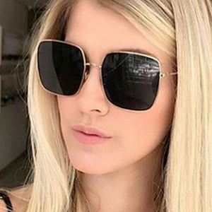 Gafas de Sol Cuadradas Grandes de Metal con Logotipo Personalizado, Novedades de Moda, Protección UV400 para Mujer - Product Image 2
