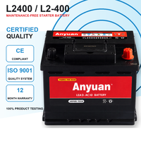 Nouvelle batterie de voiture au plomb sans entretien de haute qualité L2400 L2-400 12V 60Ah 500CCA pour voitures européennes, SUV et fourgonnettes