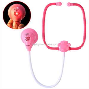Ensemble de jouets de médecin unisexe 11 pièces avec mallette transparente <span class=keywords><strong>rose</strong></span> et étui en plastique stéthoscope pour enfants et garçons et filles - Product Image 4