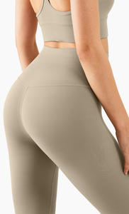 <span class=keywords><strong>Mallas</strong></span> Capri de cintura alta sin costura frontal para <span class=keywords><strong>mujer</strong></span>, <span class=keywords><strong>mallas</strong></span> de entrenamiento para yoga y gimnasio - Product Image 6