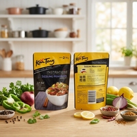 Sachet de cuisson haute température personnalisé avec logo imprimé, emballage alimentaire pratique en plastique, pochette stérilisable
