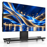 Écran LED pliable ultra-large de 163 pouces P1.87, affichage LED sur roues relevables pour les événements annuels et les banquets des grands hôtels