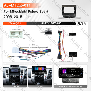<span class=keywords><strong>Kit</strong></span> de cadre d'écran central de voiture 12,3 pouces, lecteur DVD Android 2 Din, <span class=keywords><strong>autoradio</strong></span> multimédia pour MITSUBISHI 08-15 PAJERO - Product Image 2