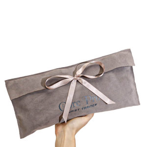 Pochette/Sac à rabat en flanelle grise écologique avec logo personnalisé sérigraphié / Sac anti-poussière / Pochette d'emballage de luxe en velours pour coffret cadeau - Product Image 1