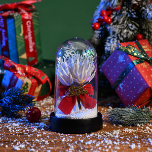 Christmas Gift Light up Christmas <b>Dome</b> Mini Christmas Tree in <b>Glass</b> <b>Dome</b> for XmasTable Decorations Party Decoration - Product Image 5