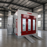 Cabines de peinture automobiles au gaz naturel 24 kW, 1000 lux, haute luminosité, service intégré 80 ° Cabine de peinture C Baking Paint Booth avec éclairage fiable sur le dessus et sur les côtés