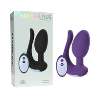 Télécommande, Plug Anal en Silicone ABS, Rechargeable USB, Perles Rotatives, Double Vibration, Étanche, Masseur de Prostate, Jouet Adulte