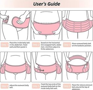 Sabuk pengaman kehamilan, sabuk ibu hamil spandeks pereda nyeri pemulihan pasca melahirkan dapat disesuaikan bernapas ramah lingkungan pinggang - Product Image 6