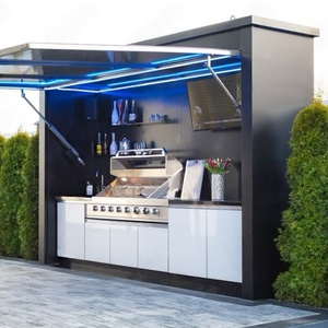 Système de cuisine extérieure moderne et tendance, intégré et modulaire, en bois massif avec acier inoxydable 1. Intégration multifonctionnelle - Product Image 2