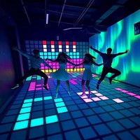 Equipo de Juegos Interactivo para Interiores Comerciales, Máquina de Juegos con Piso LED de Píxeles para Áreas de Juego Infantiles y Parques de Diversiones
