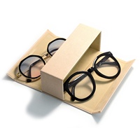 Bestpackaging étui à lunettes avec logo personnalisé fait à la main en cuir Pu étui rigide à lunettes boîte magnétique pour 2 paires de lunettes