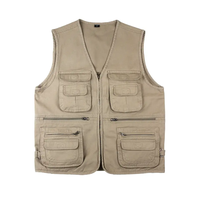 Gilet utilitaire personnalisé unisexe formel respirant multi-poches en coton pour la chasse, la pêche, le safari et la randonnée