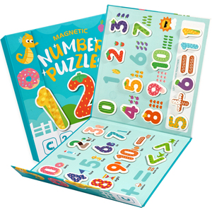 Livre de puzzle numérique Montessori, jouets éducatifs pour enfants, jeu de société pour l'apprentissage des mathématiques, comptage des nombres, cognition pour les garçons et les filles - Product Image 1