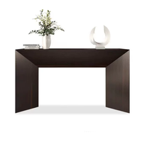 Console d'entrée moderne en bois massif, meuble de présentation de salon fabriqué en usine avec buffet arrière
