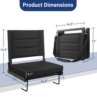 Chaise de plage pliable portable, siège de stade, tapis anti-humidité, cadre métallique, siège épaissi - Personnalisable pour utilisation sur les gradins