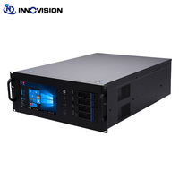 Châssis de serveur en rack 4U personnalisé avec écran tactile de 9 pouces, 4 baies, prend en charge les cartes EEB/EATX, 8 emplacements d'extension, serveur GPU AIO 4090/5090