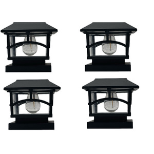 Solar Tungsten <b>Bulb</b> Pillar <b>Light</b> Waterproof <b>Outdoor</b> Garden Fence Lighting For Courtyard Gateposts Pastoral Scenery - Product Image 5