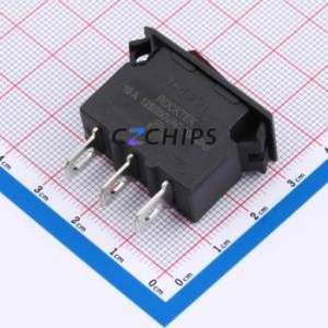 WH-201-10BR01W3-L22-R Rocker Switch Through hole Component (THT),P=9mm Switch 32mm 12.9mm 22mm Concave Bend - Product Image 2