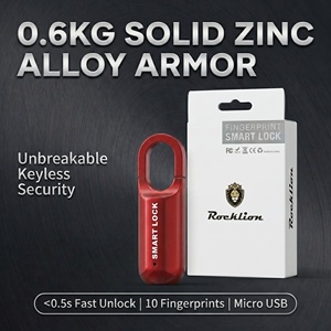 กุญแจล็อคกันขโมยแบบลายนิ้วมือ 10 ลายนิ้วมือ  ชาร์จไฟผ่านพอร์ต Micro USB  ขายส่งสำหรับโรงเรียน โรงแรม  ลดราคาพิเศษ - Product Image 1