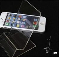 Présentoir de téléphone en acrylique transparent personnalisé de vente à chaud pour les supports de support de téléphone portable en gros durables et écologiques pour iPhone