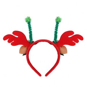 Serre-têtes de Noël pour femmes et filles, vente en gros d'usine, bandeaux à paillettes, diadèmes en forme de cercle rouge et or - Product Image 2