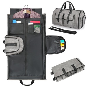 Sac de voyage à <span class=keywords><strong>grande</strong></span> capacité personnalisé sac à bagages sac à main formel bandoulière fermeture éclair roues portables sac de rangement extensible pour costume - Product Image 6