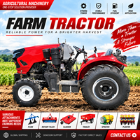 Tracteur diesel 50HP 60HP 70HP 4x4 avec châssis renforcé, forte capacité de charge pour petites exploitations agricoles, serres et jardins