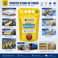 Sac PE aseptique Sealand à fond carré de qualité alimentaire avec poignée, impression en relief/héliogravure, logo personnalisé, couleur, pour jus