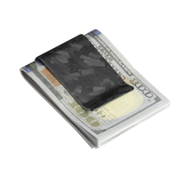 Portefeuille minimaliste en fibre de carbone forgée, blocage RFID, porte-cartes fin avec pince à billets pour homme