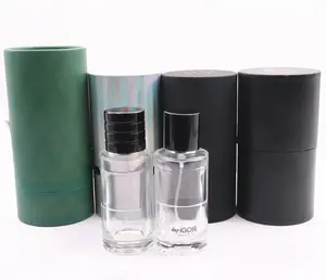 cylinder 50ml glass perfume bottle packaging refillable empty perfume bottles 50ml perfume bottle with sprayer cap