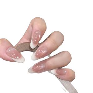 [CoCoMousse] <span class=keywords><strong>Uñas</strong></span> Postizas Pintadas a Mano de Alta Gama con Efecto Ojo de Gato y Rubor, Hechas a Mano, de Lujo Ligero y Cortas - Product Image 5