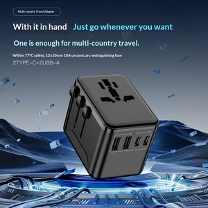 Adattatore da Viaggio Multi-Paese Global <span class=keywords><strong>Pass</strong></span> No U con 3 Porte USB, Corrente Nominale 10A, Adattatore Multifunzione con Spina Indiana - Product Image 5