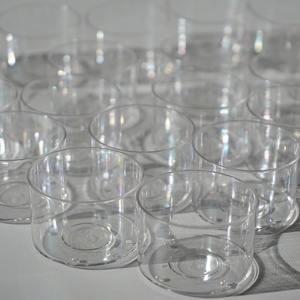 원형 투명 폴리카보네이트 캔들 용기 DIY 웨딩 캔들 제작용 100개 (심지 포함) - Product Image 4
